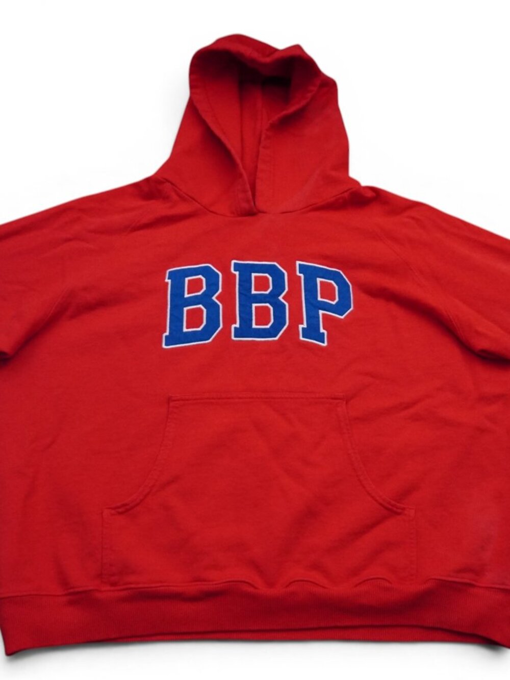 Big Bud Press Hoodie Mens Medium Red BBP Graphic Pullover Fleece Made USA